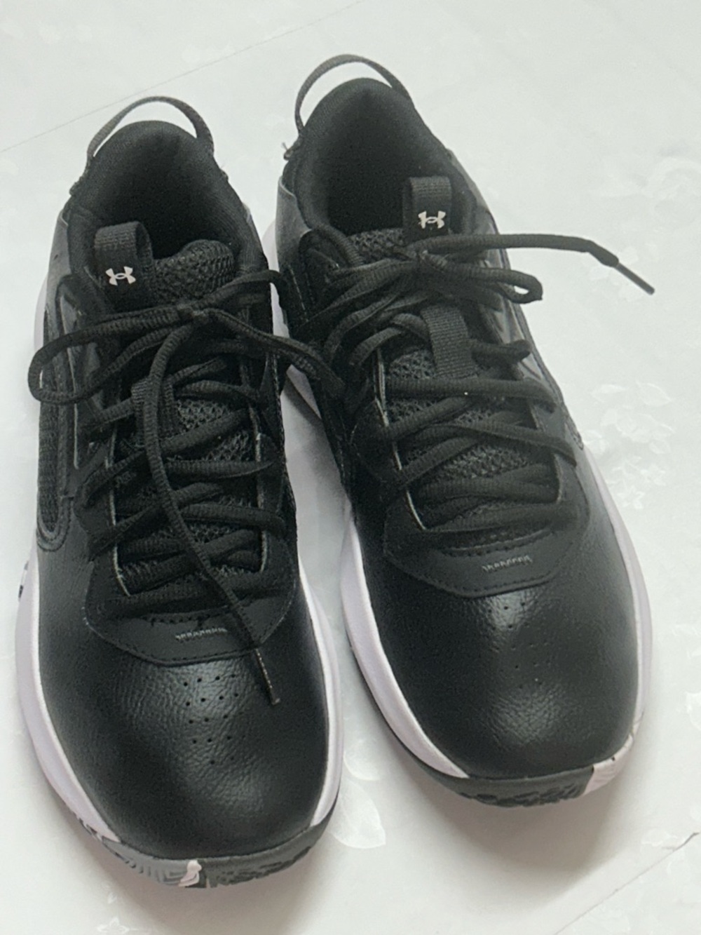 Under Armour Women's Black and White Athletic Sneakers with Patterned Outsole - Picture 2 of 7
